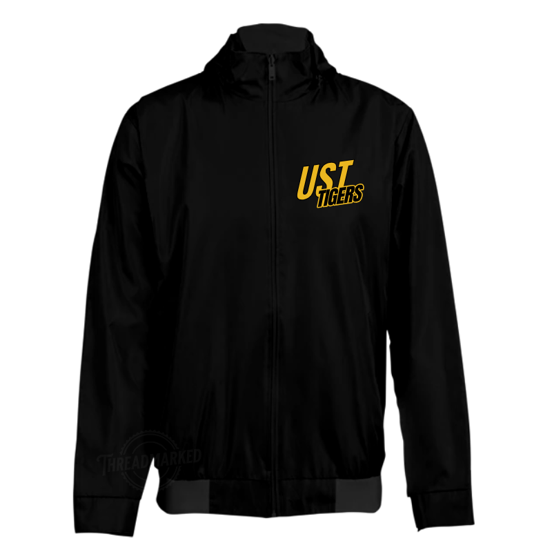 UST Tigers Windbreaker Jacket (removable hood) BLACK