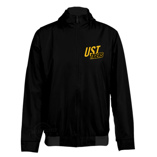 UST Tigers Windbreaker Jacket (removable hood) BLACK