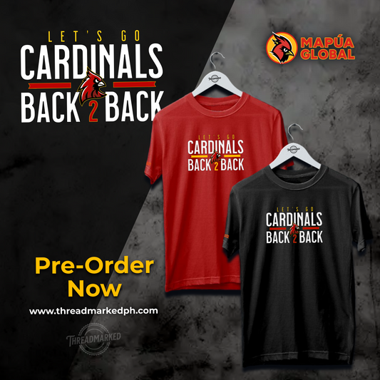 Cardinals Back 2 Back Embroidered Shirt [ PRE ORDER BATCH 1: SHIPS 2 WEEKS AFTER PLACING YOUR ORDER]