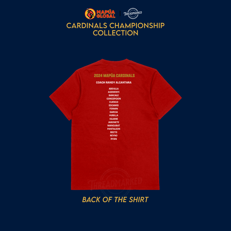 MAPUA Global CARDINALS CHAMPIONSHIP SHIRT [BATCH 2]